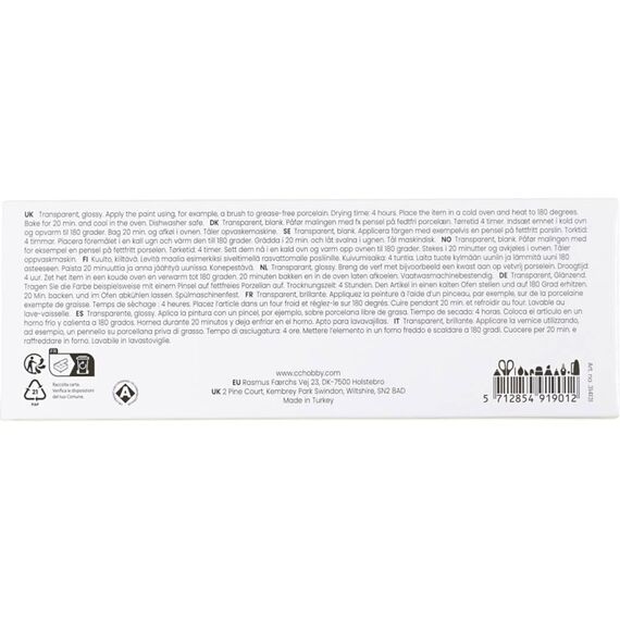 Creativ Company 314131 Bastel- & Hobby-Farbe Glasfarbe 30 ml 5 Stück(e)