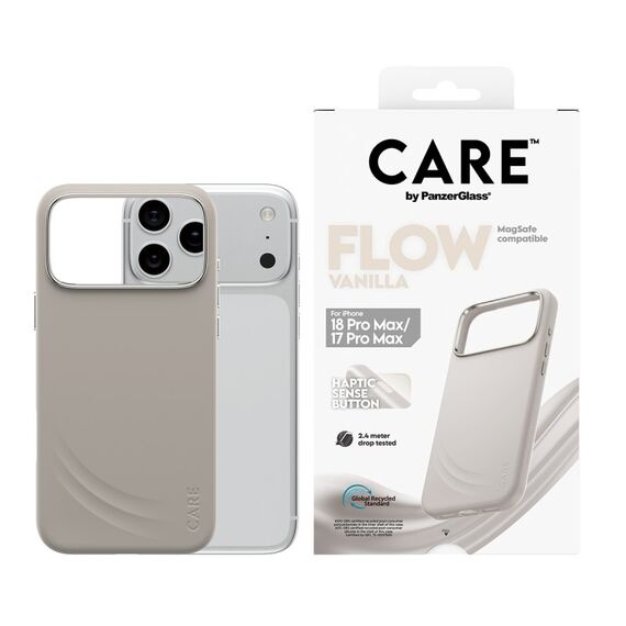 PanzerGlass CARE™ by ® Flow Case Vanilla m. MagSafe iPhone 18 Pro Max | 17 Pro Max, Farbe: Beige