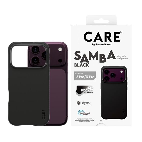 PanzerGlass CARE™ by ® Samba Case Schwarz m. MagSafe iPhone 18 Pro | 17 Pro