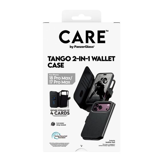PanzerGlass CARE™ by ® Tango 2-in-1 Wallet Case Schwarz m. MagSafe iPhone 18 Pro Max | 17 Pro Max, Farbe: Schwarz, 2 image