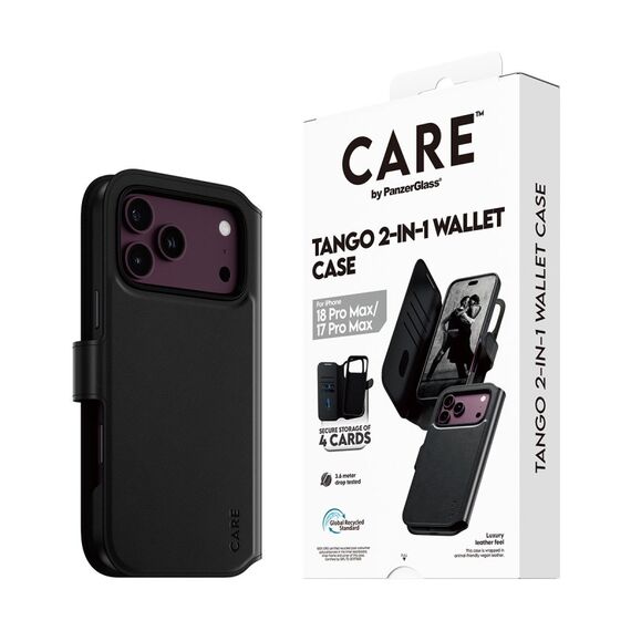 PanzerGlass CARE™ by ® Tango 2-in-1 Wallet Case Schwarz m. MagSafe iPhone 18 Pro Max | 17 Pro Max, Farbe: Schwarz, 5 image