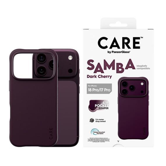 PanzerGlass CARE™ by ® Samba Case Dark Cherry m. MagSafe iPhone 18 Pro | 17 Pro