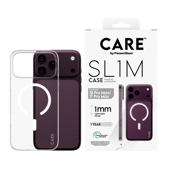 PanzerGlass CARE™ by ® SL1M Case Transparent m. MagSafe iPhone 18 Pro Max | 17 Pro Max