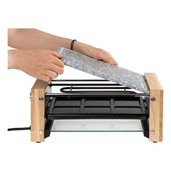 Furber. F00795 Raclette Grill 6 Person(en) 900 W Schwarz, Marmorfarbe, Holz, 4 image