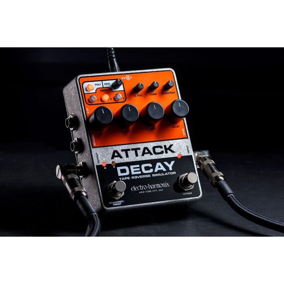 Electro-Harmonix ATTACK DECAY Effektpedal Pedal-Volumen Orange, Weiß
