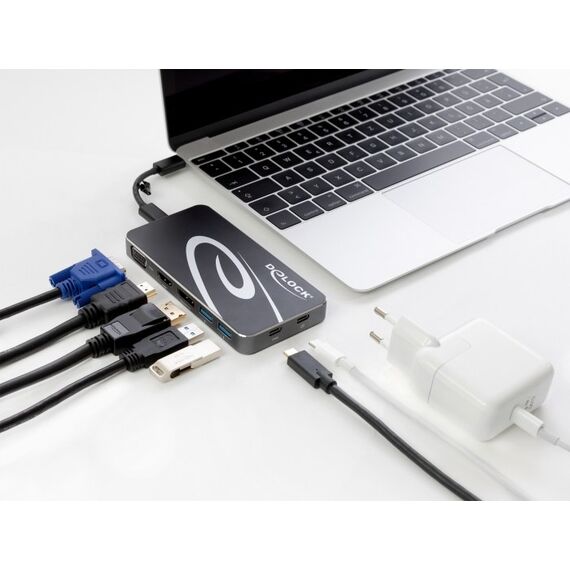 DeLOCK USB Type-C 3.2 Dockingstation 4K HDMI + DP / 1080p VGA, USB Hub und PD 3.0, 5 image