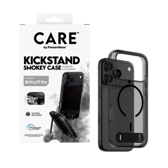 PanzerGlass CARE™ by ® Kickstand Case Smokey m. Schwarz MagSafe iPhone 18 Pro | 17 Pro, 6 image
