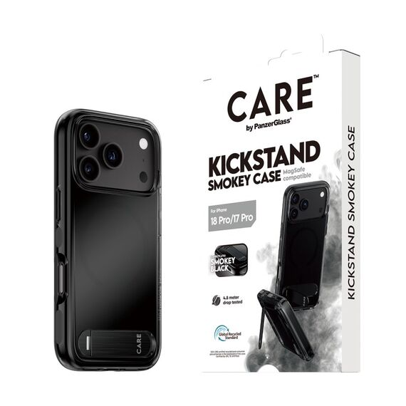 PanzerGlass CARE™ by ® Kickstand Case Smokey m. Schwarz MagSafe iPhone 18 Pro | 17 Pro, 7 image