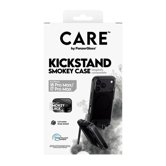 PanzerGlass CARE™ by ® Kickstand Case Smokey m. Schwarz MagSafe iPhone 18 Pro Max | 17 Pro Max, Farbe: Schwarz, 3 image