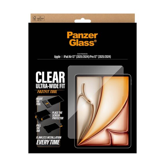 PanzerGlass ® Displayschutz iPad Air 13" (2024-2026) | Pro 13" (2024-2025) | Ultra-Wide Fit m. FASTFIT TOOL, 3 image
