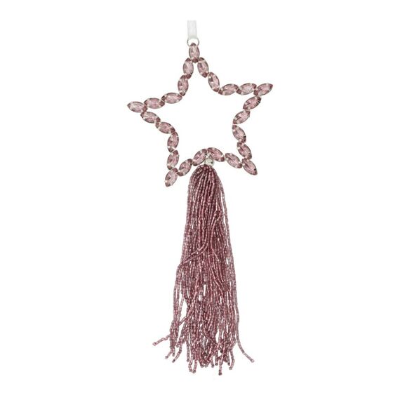 G. Wurm 10046739 Christbaumschmuck Weihnachtlicher Sternenschmuck Acryl Pink 1 Stück(e)