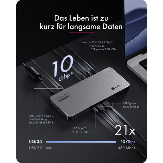 ICY BOX Diamond Dock 7402 (12-in-1, 5 Displays), 5 image