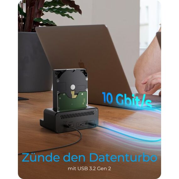 ICY BOX IB-2914MSCL-C31, Docking & CloneStation für M.2 NVMe SSD & 2.5”/3.5” SATA SSD/HDD, Zweiwege klonen, USB 3.2 Gen 2 Type-C®/Type-A, schwarz, 5 image