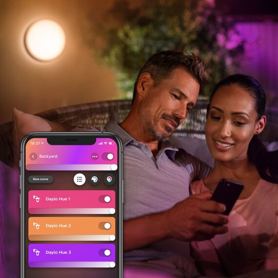 Philips Hue White and Color ambiance Daylo Outdoor Wandleuchte schwarz, 8 image