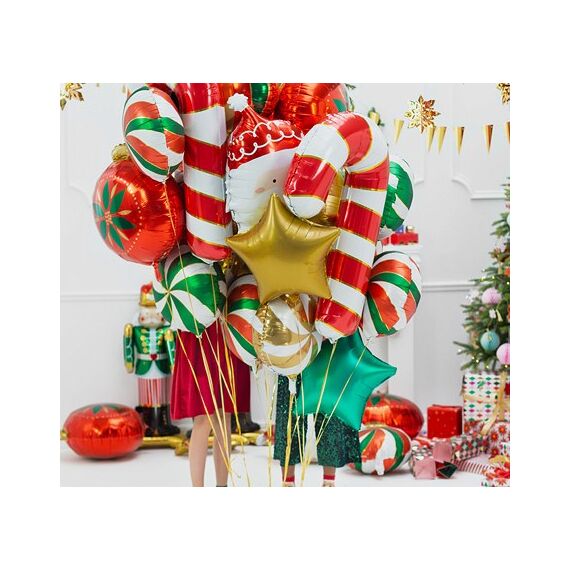 PartyDeco Folienballon Zuckerstange, 50x82cm, rot, 5 image
