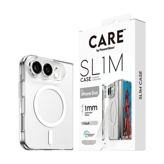 PanzerGlass CARE™ by ® SL1M Case Transparent m. Weiss MagSafe iPhone Duo, 6 image