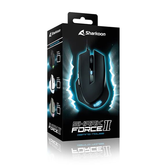 Sharkoon SHARK Force II Maus Gaming Rechts USB Typ-A Optisch 4200 DPI, Farbe: Schwarz, 3 image