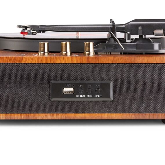 Fenton RP162D Audio-Plattenspieler mit Riemenantrieb Schwarz, Holz, 5 image