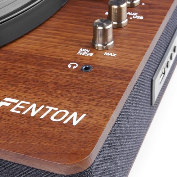 Fenton RP162D Audio-Plattenspieler mit Riemenantrieb Schwarz, Holz, 10 image