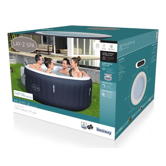 Bestway Lay-Z-Spa 6001C Whirlpool/Jacuzzi 669 l 4 Person(en) Rund Blau, Weiß, 35 image