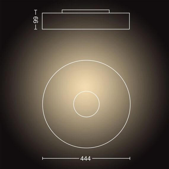 Philips Hue White ambience Fair Deckenleuchte weiß + Dimmschalter, 3 image