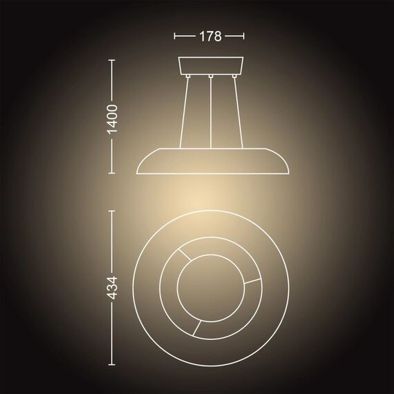 Philips Hue White ambience Amaze Pendelleuchte weiß + Dimmschalter, 3 image