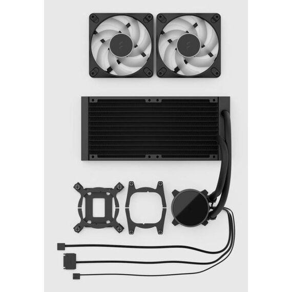 Fractal Design Radius 240 RGB Black Prozessor All-in-One-Flüssigkeitskühler 12 cm Schwarz 1 Stück(e), 5 image