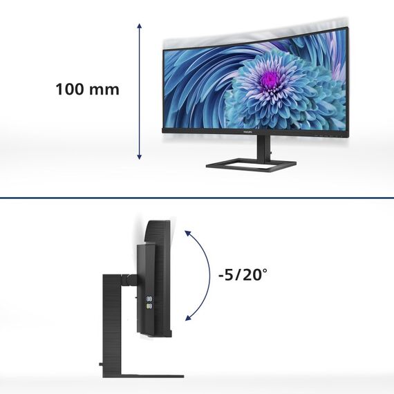 Philips E Line 346E2CUAE/00 Computerbildschirm 86,4 cm (34") 3440 x 1440 Pixel Wide Quad HD+ LCD Schwarz, 3 image