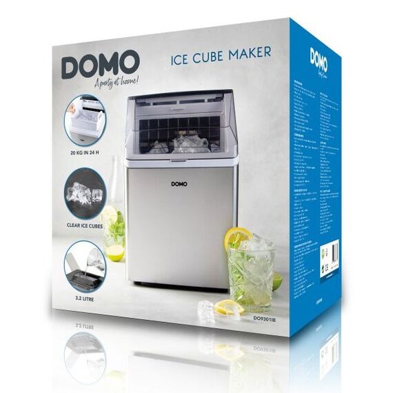 Domo DO9301IB Eingebauter/freistehender Eiswürfelbereiter 20 kg/24h 135 W Edelstahl, 16 image