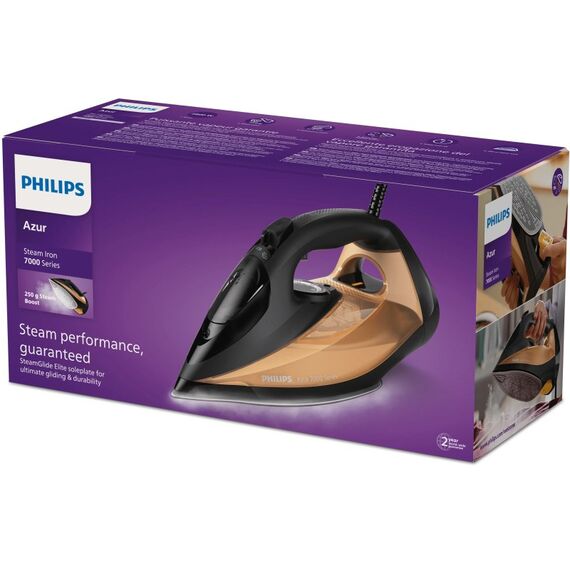 Philips 7000 series DST7040/81 Bügeleisen Dampfbügeleisen SteamGlide Elite-Sohle 2400 W Schwarz, 4 image