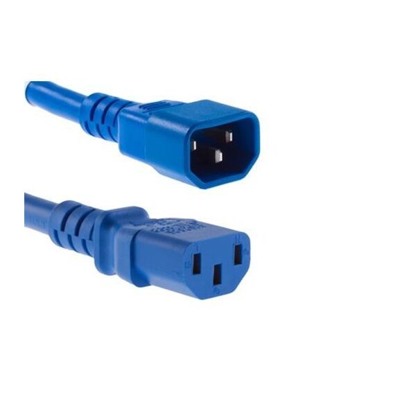 Diggelmann SPVBL10-1 Stromkabel Blau 1 m C14-Koppler C13-Koppler, Farbe: Blau, Länge: 1 m