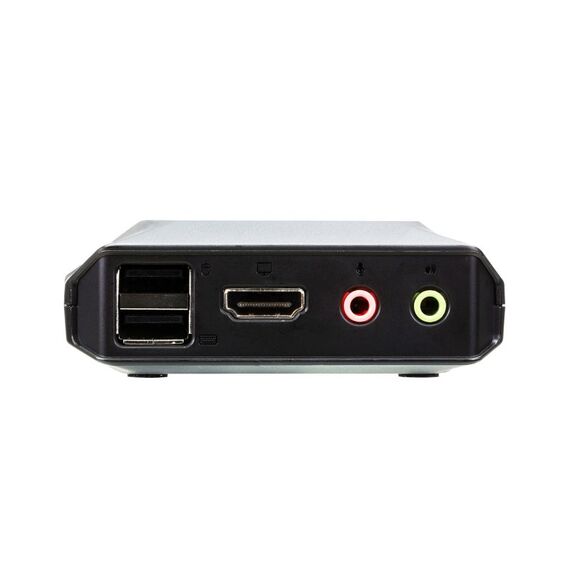 ATEN 2-Port USB 4K HDMI Kabel KVM Switch mit Remote-Port-Wähler