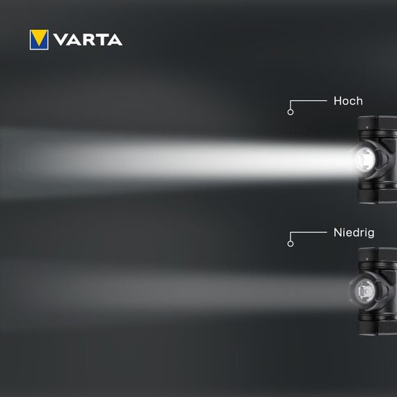 Varta Stirnlampe LED inkl. 3x AAA Batterien, Indestructible H20 Pro Kopflampe, zwei Leuchtmodi, extrem robuste Kopfleuchte, Wasser- und staubgeschützt, ideal für Camping, Joggen, Wandern, 7 image