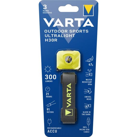 Varta OUTDOOR SPORTS ULTRALIGHT H30R Limette Stirnband-Taschenlampe LED, Farbe: Limette, 3 image