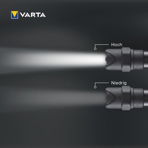 Varta Taschenlampe LED 6 Watt inkl. 3x AAA Batterien, Indestructible F10 Pro Leuchte, Lampe, Arbeitsleuchte mit zwei Leuchtmodi, extrem robuste Taschenleuchte, klein, wasser- und staubgeschützt, 8 image
