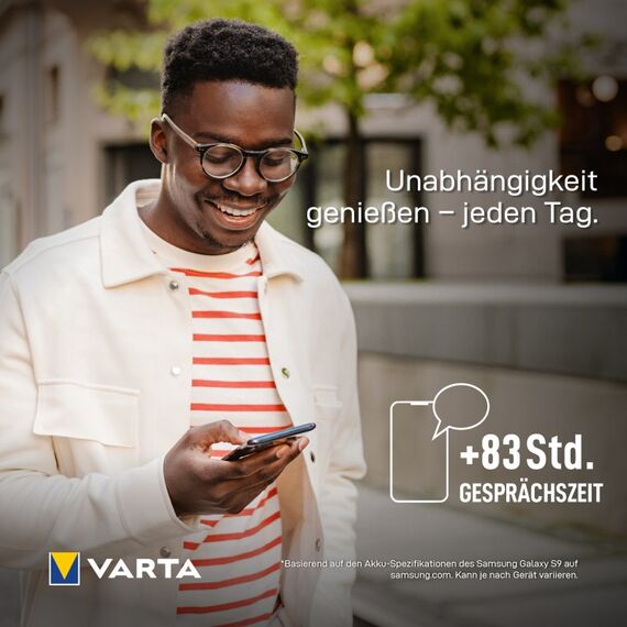 Varta Energy Powerbank 15000 mAh (schlank, 3 Ports: 2x USB-C PD, 1x USB A QC), 20W max. Ausgangsleistung, inkl. USB-C Ladekabel, weiß, 10 image