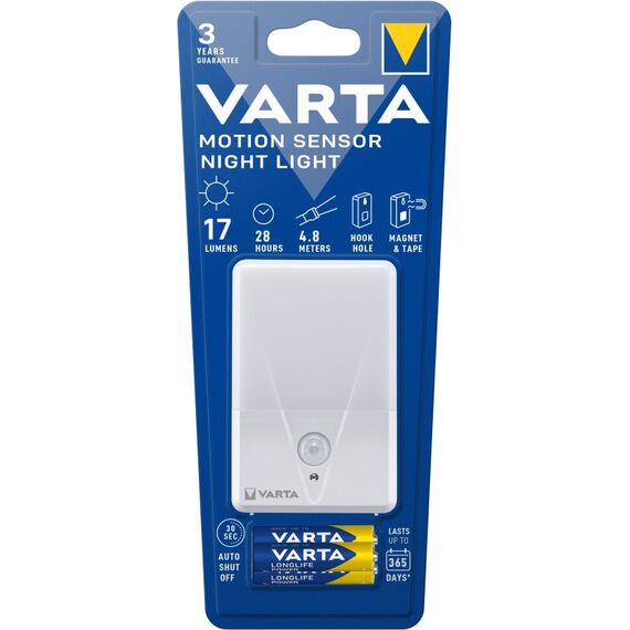 Varta Nachtlicht mit Bewegungssensor LED inkl. 3x AAA Batterien, Motion Sensor Night Light, einfache Installation: Schraube, Magnet oder 3M-Klebeband, automatische Abschaltung, 4 image