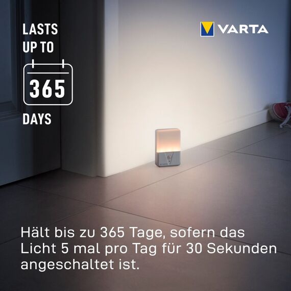 Varta Nachtlicht mit Bewegungssensor LED inkl. 3x AAA Batterien, Motion Sensor Night Light, einfache Installation: Schraube, Magnet oder 3M-Klebeband, automatische Abschaltung, 9 image