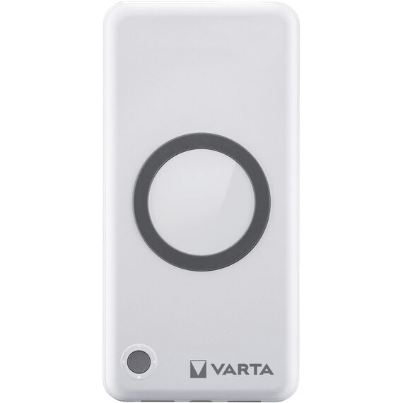 Varta 2 in 1 Power Bank und Wireless Charger, kabelloses Ladegerät, Powerbank 10000mAh, Qi Ladestation inkl. USB C Ladekabel