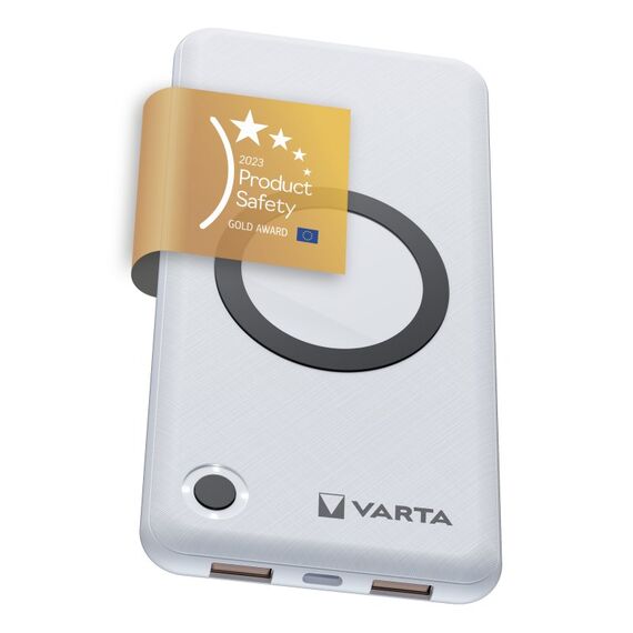 Varta 2 in 1 Power Bank und Wireless Charger, kabelloses Ladegerät, Powerbank 10000mAh, Qi Ladestation inkl. USB C Ladekabel, 4 image
