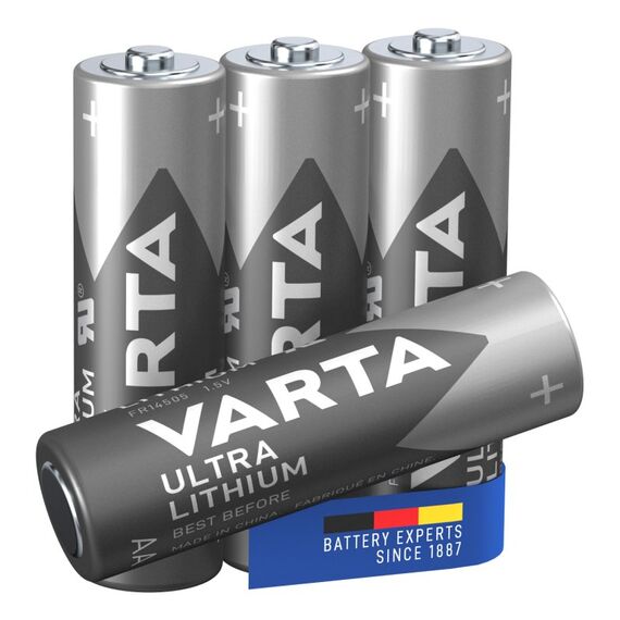 Varta Batterien AA, 4 Stück, Ultra Lithium, 1,5V, ideal für Digitalkamera, Spielzeug, GPS Geräte, Sport- & Outdoor-Einsätze, 2 image