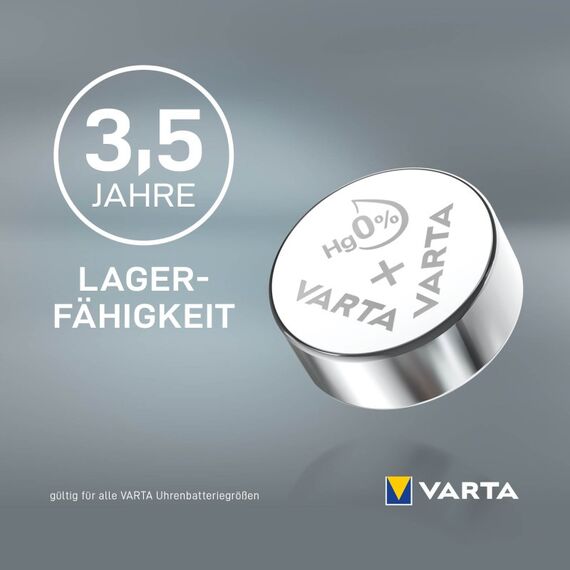 Varta Batterien V392/SR41 Knopfzelle, 1 Stück, Silver Coin, 1,55V, kindersichere Verpackung, für elektronische Kleingeräte - Uhren, Autoschlüssel, Fernbedienungen, Waagen, 6 image