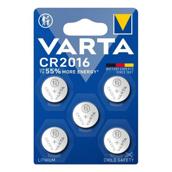 Varta LITHIUM Coin CR2016 (Knopfzellenbatterie, 3V) 5er-Pack, 3 image