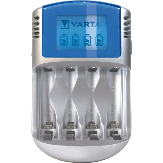Varta Akku Ladegerät, inkl. 4X AA 2600mAh, Batterieladegerät für wiederaufladbare AA/AAA, LCD Charger, mit USB Kabel & 12V Adapter, 3 image