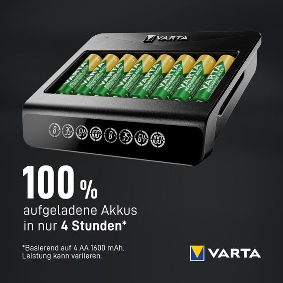 Varta LCD-Multiladegerät + AA und AAA (NiMH-Akkus, inkl. USB-C-Kabel), schwarz, 7 image
