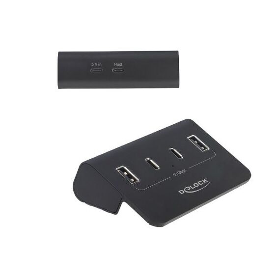 DeLOCK 64259 Schnittstellen-Hub USB Typ-C 10000 Mbit/s Schwarz