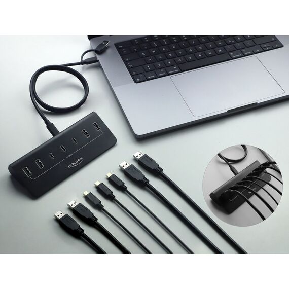 DeLOCK USB 10 Gbps Hub mit 3 USB Type-C™ und 4 USB Typ-A Ports, 3 image