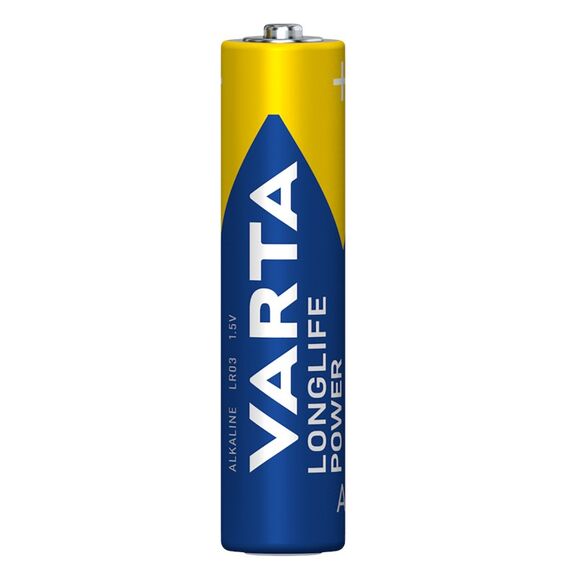 Varta Batterien AAA, 4 Stück, Longlife Power, Alkaline, 1,5V, ideal für Spielzeug, Funkmaus, Taschenlampen, Made in Germany