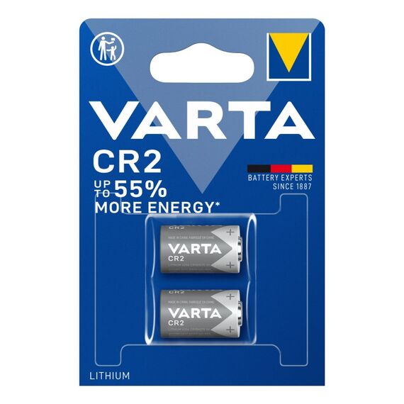 Varta Batterien CR2 Lithium Rundzelle, 2 Stück, 3V, Spezialbatterien für elektronische Kleingeräte, mit langanhaltender, höchster Leistung, 3 image
