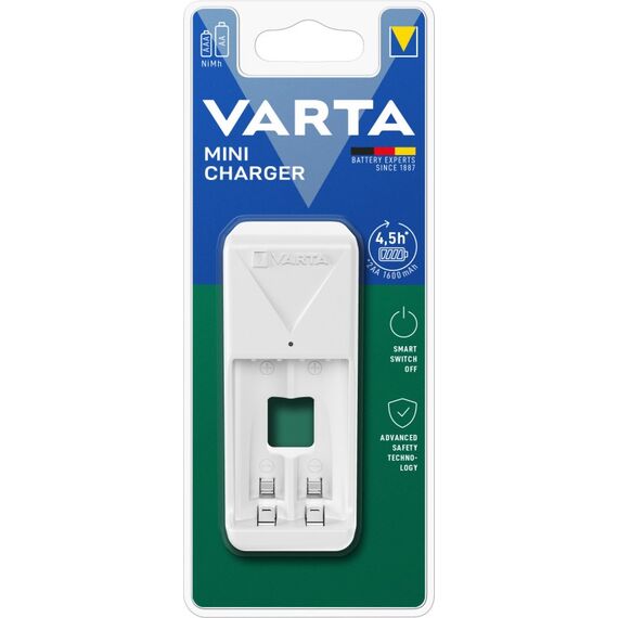 Varta Akku Ladegerät, Batterieladegerät für wiederaufladbare Batterien, lädt 2 oder 4 AA/AAA gleichzeitig, Pocket Charger, kompakte Form, unbestückt, weiß, 4 image